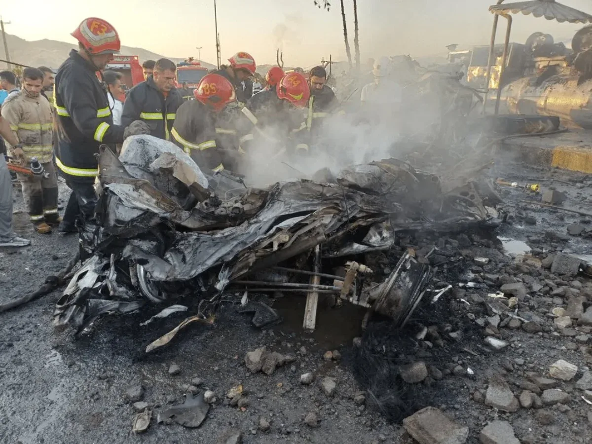 مرگبارترین حادثه محور سنندج؛ جزئیات انفجار تانکر سوخت در جاده سنندج-همدان
